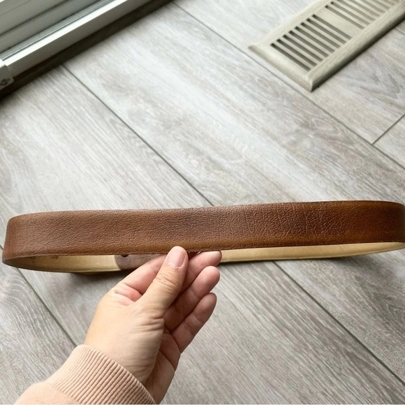 Vintage Quo Vadis Camel Grain Cowhide Brushed Suede Lining  Belt - Picture 3 of 15